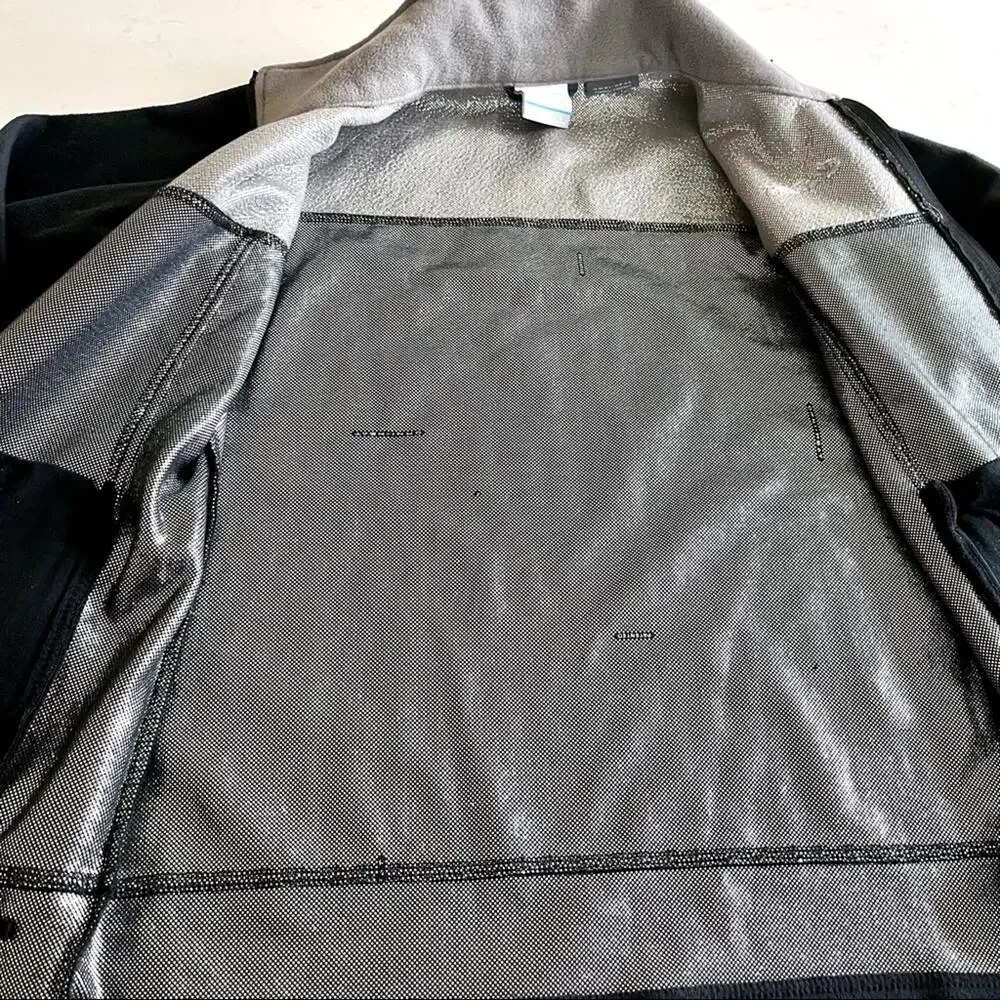 Columbia Boys Gray Thermal Reflective Polar Fleece Zip Sweatshirt Jacket 14/16